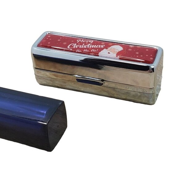 Santa Lipstick Compact Mirror Merry Christmas Red - Picture 2 of 5